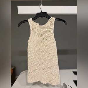 Vince Ivory Knit Sleeveless Top